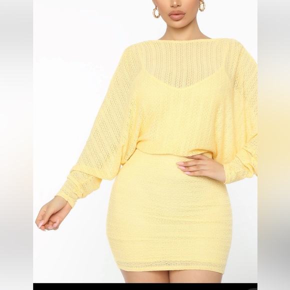 Long sleeves mini dress plus size 1X - Picture 2 of 6